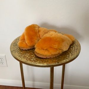 Emu Australia Rode Sko Pris Real Fur Slippers